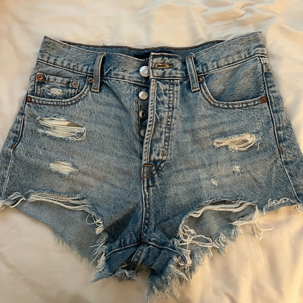 Aeropostale Aero High Waisted Jean Shorts